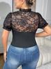 Sexy Plus Size Lace See-Through Strappy Slimming Corset Top