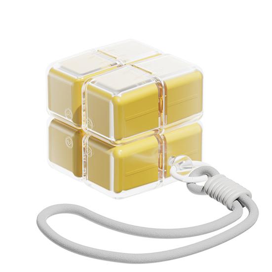 Cube Pill Box with Lanyard Portable 8-Cell Medicine Box Sealed Pill Dispenser Cube 7