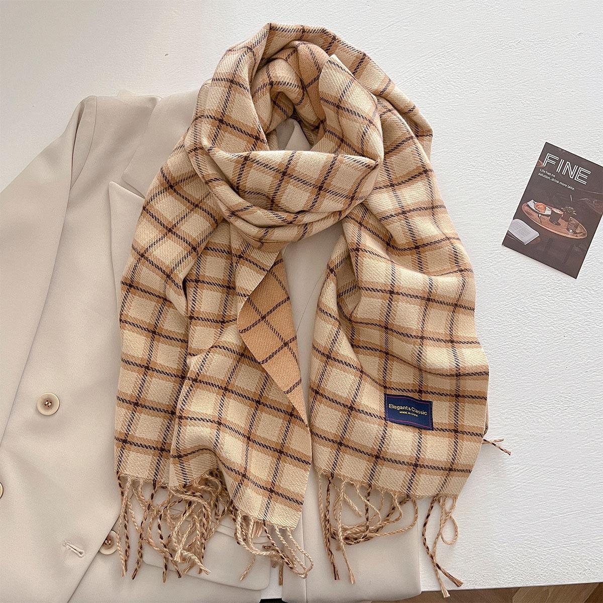 

206*54cm Winter Scarfs for Women, Soft Cozy Plaid Scarf, Long Blanket Scarf, Winter/Fall Pashmina Shawls and Wraps 206*54cm