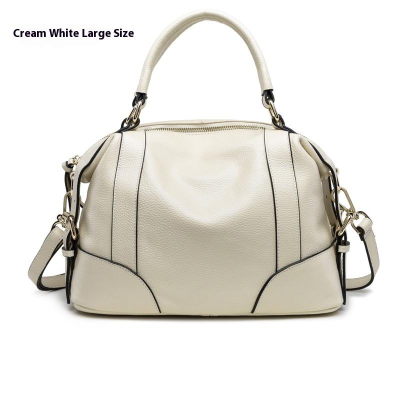 First Layer Cowhide Handbag Temperament Women's Handbag Women's Versatile Leather Shoulder Messenger Women's Bag