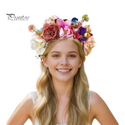 Imitation Flower Decor Hair Hoop Elastic Design Travel Party Headband Various Styles Floral Hair Hoop Headgear Charming Accessory