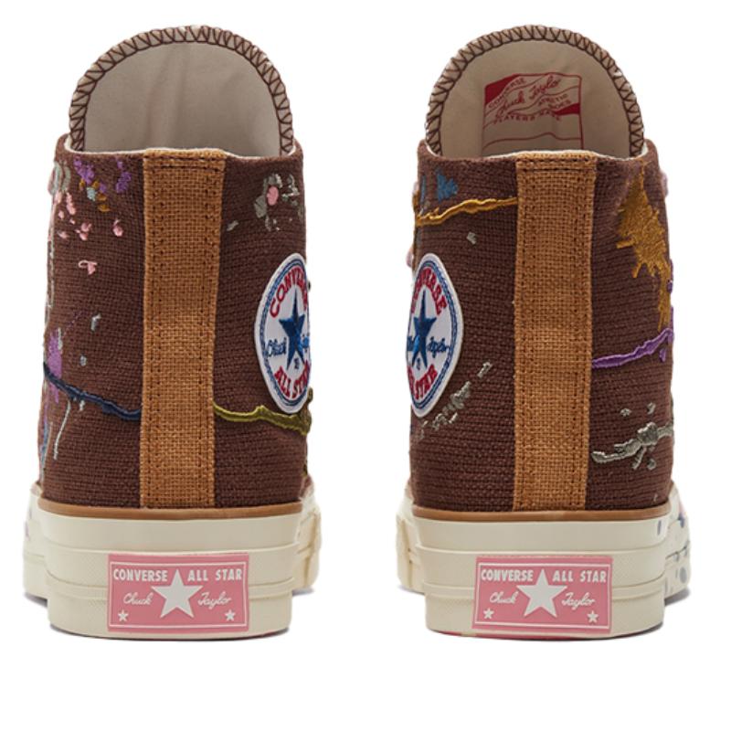 Bandulu X Converse Chuck Taylor All Star 1970s Woven Classic High-Top Canvas Unisex Brown Red