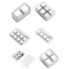 Stainless Steel Ice Cubes Set with Clips Reusable Drink Chillers Quick Freezing Metal Whiskey Chilling Stones for Beer Cocktails