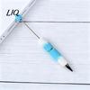 Novelty Rainbow Pens DIY Beadable Pen, Colorful Fancy Beaded Crafting Ballpoint Smooth Flow Gift for Students, Party Favors, Creative Office Supplies