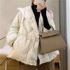 Winter Short Jacket Women Thick Warm Loose Hooded Diamond Puffer Coat