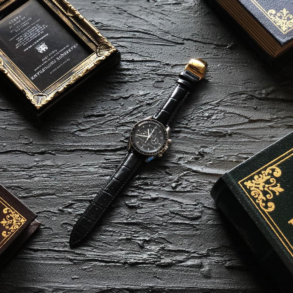 AriRi Watch Genuine Leather Watch Replacement Strap with Waterproof and Leather Watch Includes Tool and Box Strap, 23mm, 24mm, 22mm, 21mm, 20mm, 19mm,