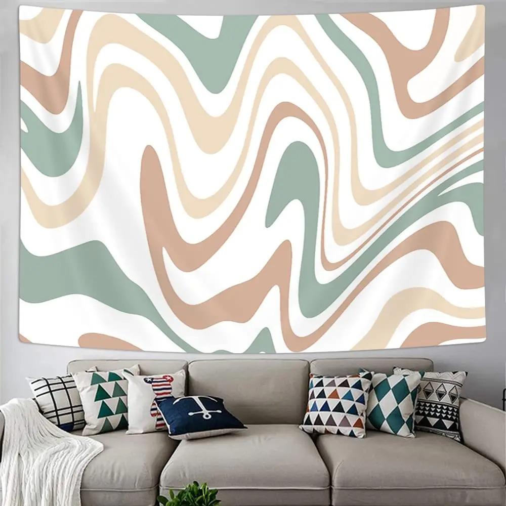 

Простой волнистый полосатый фон ткань офис гостиная гобелен украшение стены дома гобелен 100x75cm