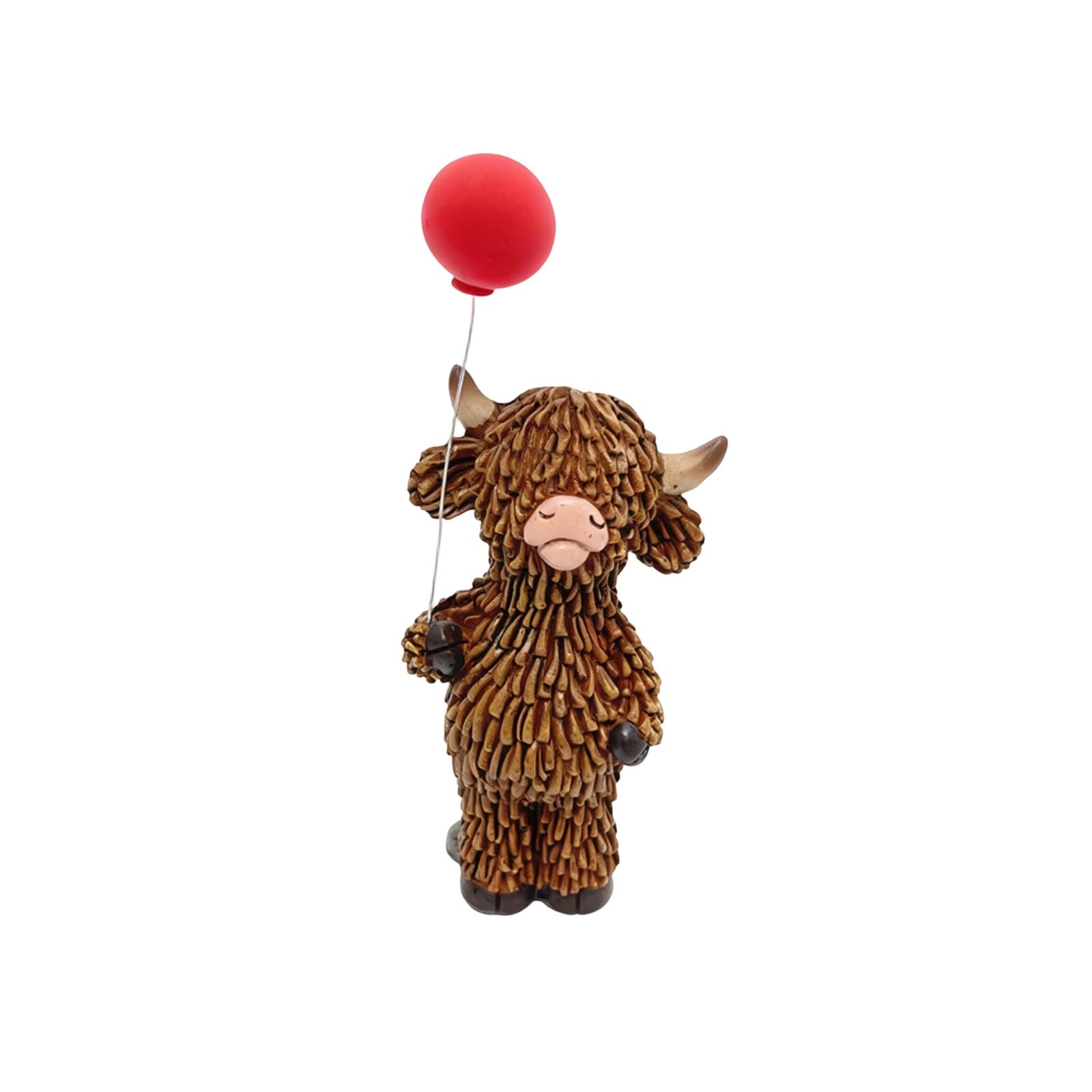 

Valentine s Day Cow Resin Decorative Piece - American- Scottish Cow Home Decoration - Festival Atmosphere Decor One Size