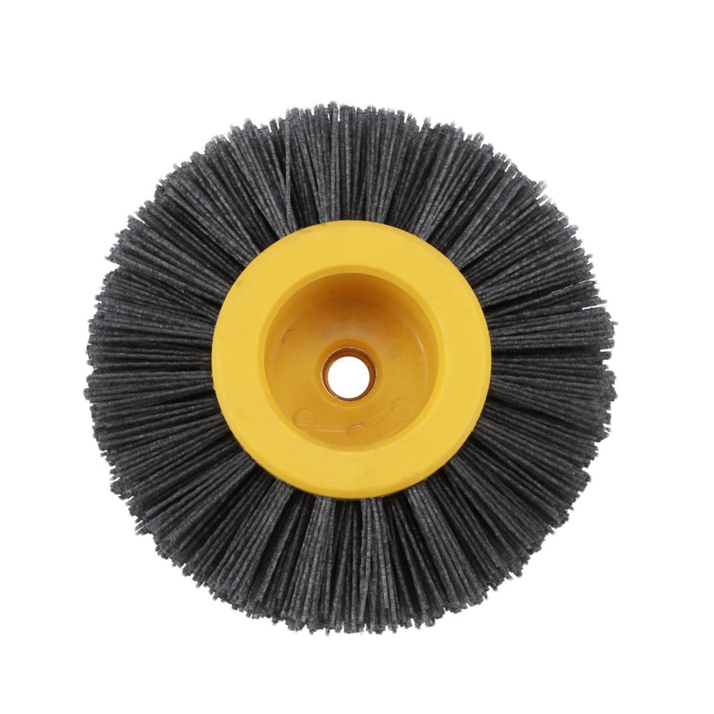 2026+1 Piece 150x40mm X M14 P60Nylon Abrasive Wire Polishing Brush Wheel for Wood Furniture Stone Antiquing Grinding