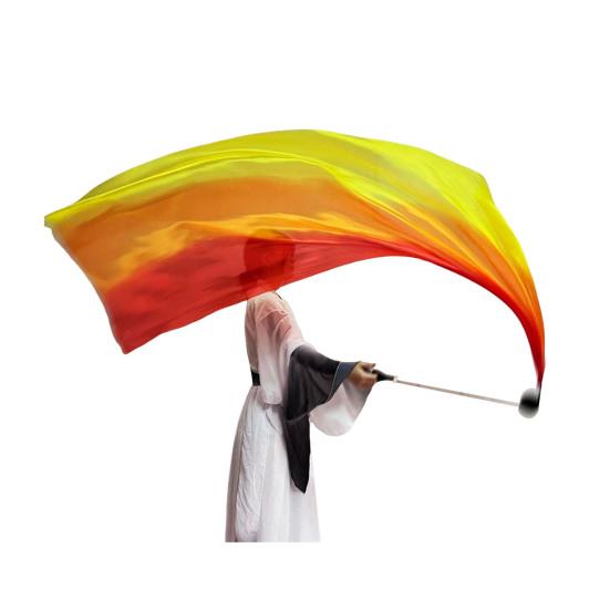 Belly Dance Veil Poi Faux Silk Scarf with Poi Ball Throwing Balls
