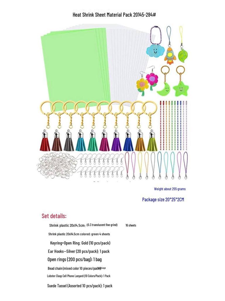 DIY Colored Pencil Heat Shrink Sheet Set for Beginners