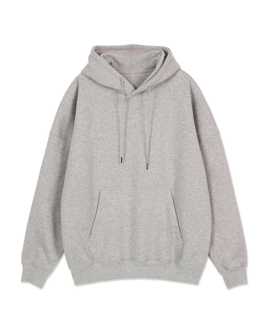 Oversized Wide Shoulder Hoodie_Melange
