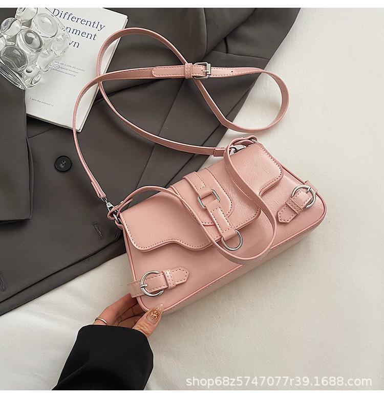 Bag lady 2025 new trendy high sense fashion shoulder messenger bag retro versatile Internet celebrity explosion small square bag