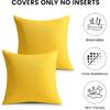 Premillow Outdoor Pillow Covers Set of 2, Decorative Farmhouse Waterproof Pillow Covers, Solid Linen Pillowcase Cushion Covers for Patio Garden