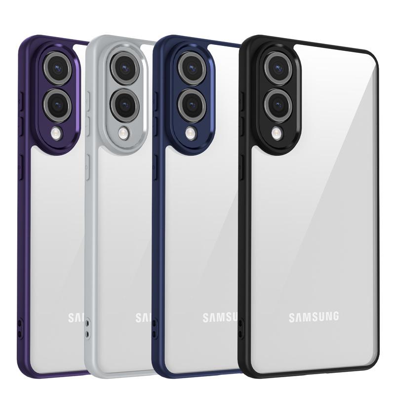 For Samsung Galaxy S25 Edge Case Plating Silicone Bumper Shockproof Clear Back Cover Hard Matte Phone Case for Samsung S25Edge