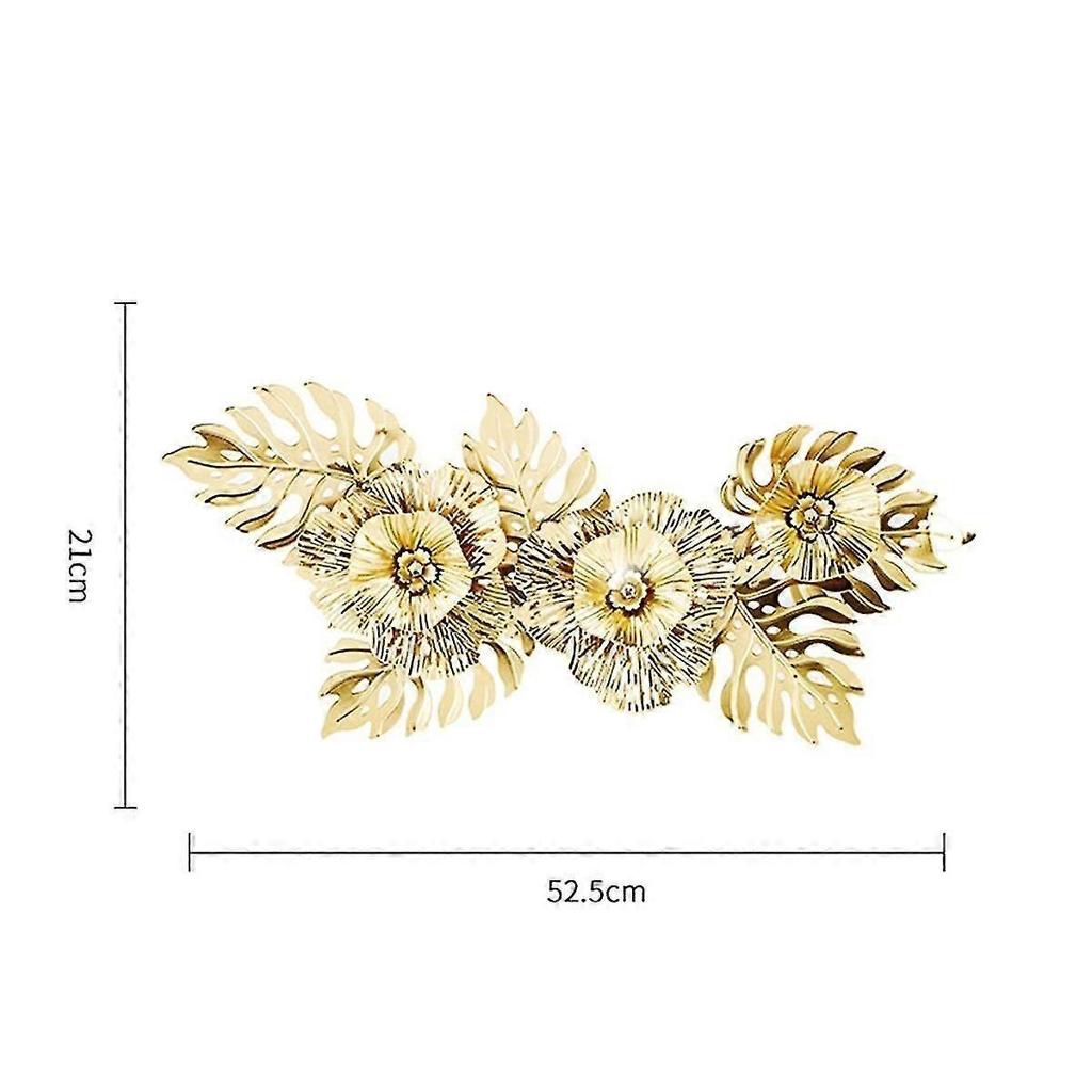 Leaves Metal Wall Decor Wall Sculpture Decor Luxury Iron Hanging Artwork for Anniversary Living Roo