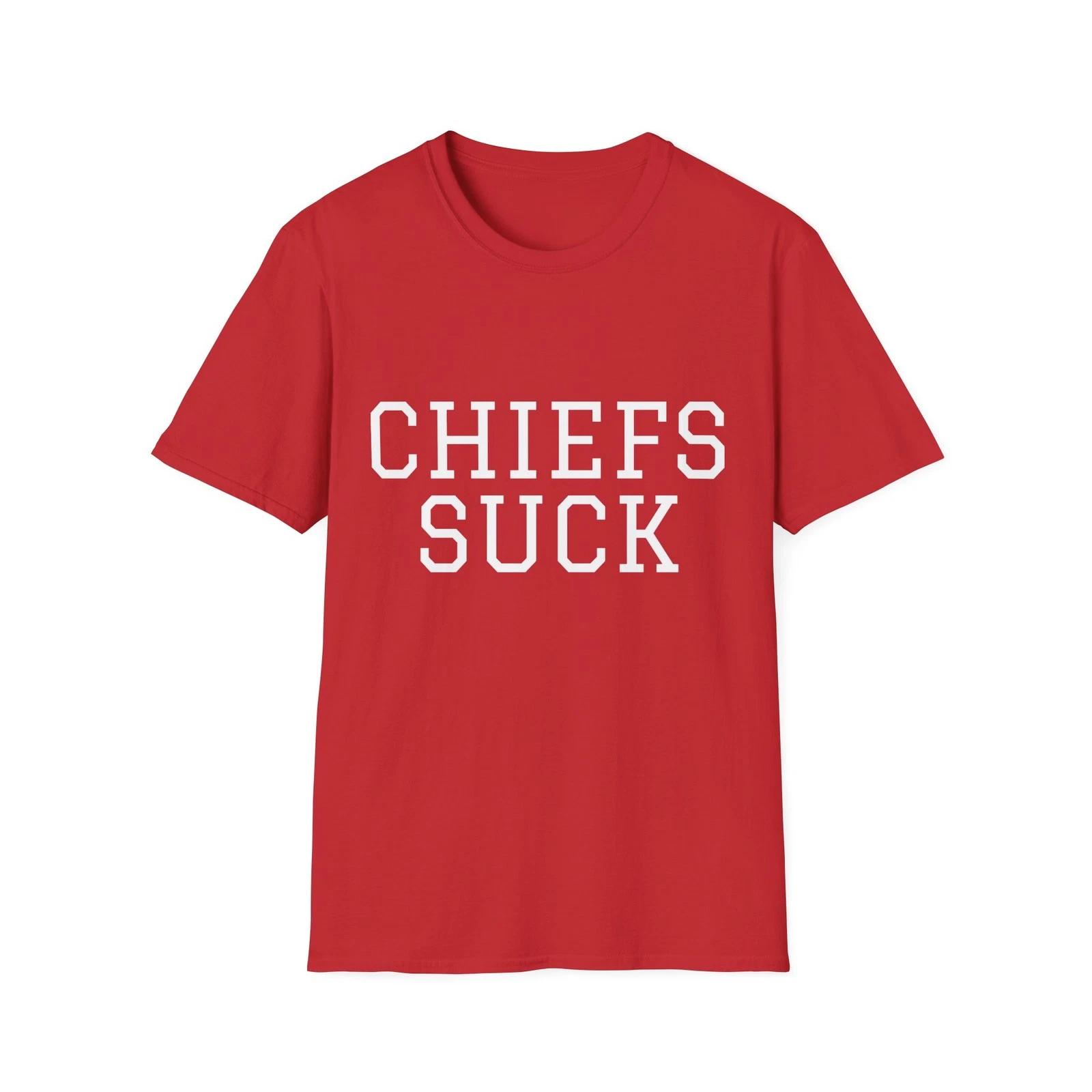 Chiefs Suck Softstyle T-Shirt, Chiefs Hater Shirt, Sports Gift Idea 3XL