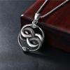 New Accessories Popular in Europe and America, Titanium Steel Pendant, Double Snake Titanium Steel Necklace