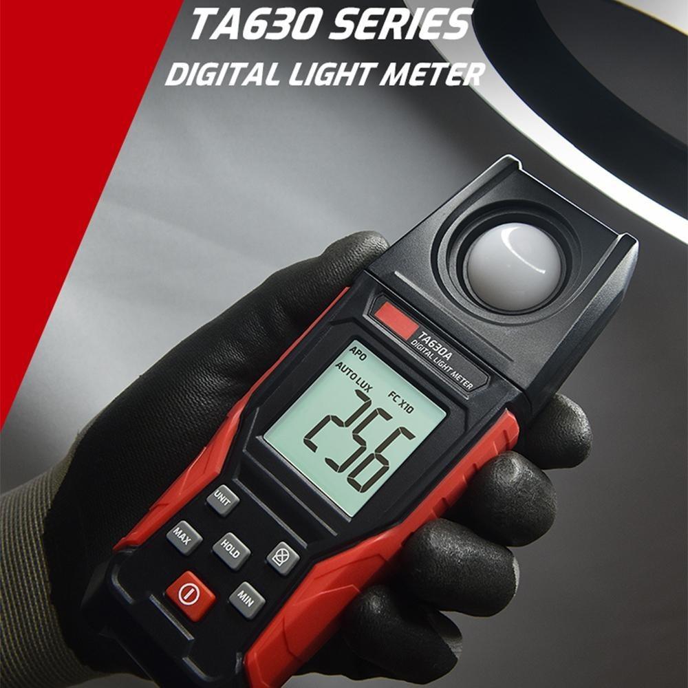 Portable Digital Light Meter Illuminance Lux Meter LCD Display 0~200,000 Measurement Range Flexible Sensor Light Tester