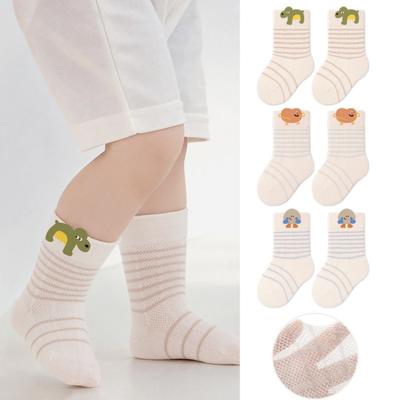3 Paar/Set Babysocken Mädchen Jungen Sommer Dünn Baumwolle Netz Cartoon Niedlich Säuglingskleidung Zubehör Neugeborenen Socken