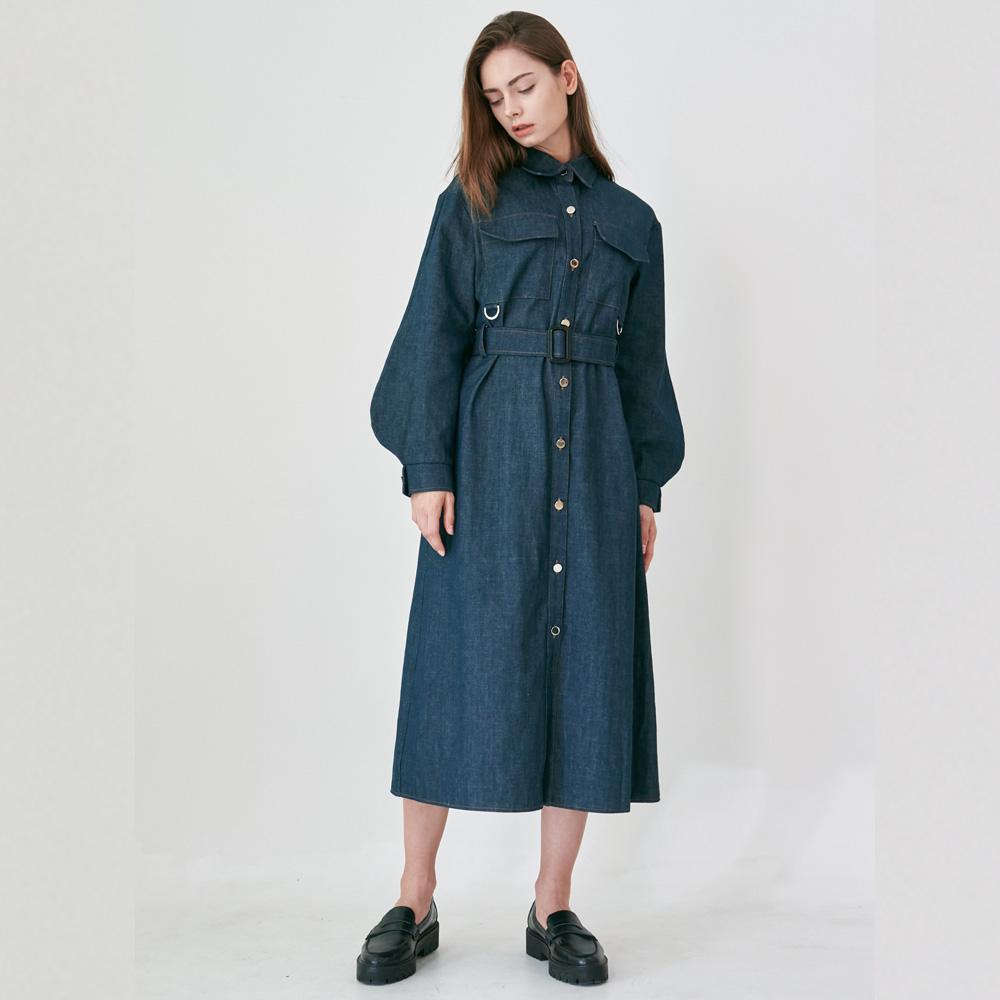 Bunderghost Bishop Sleeve D-Ring Denim Dress