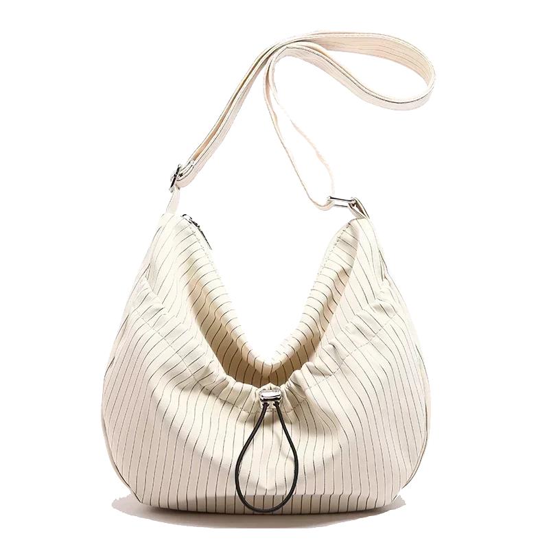 Solid Color Nylon Zipper Product Shoulder Bags Fashionable Soft Simple Bag Hot Sale Large Capacity Casual Crossbody Bag