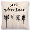 Newest Black Letter Brave Confidence Hope Forceful Warm Words Cushion Cover Christmas Gifts Sofa Throw Pillow