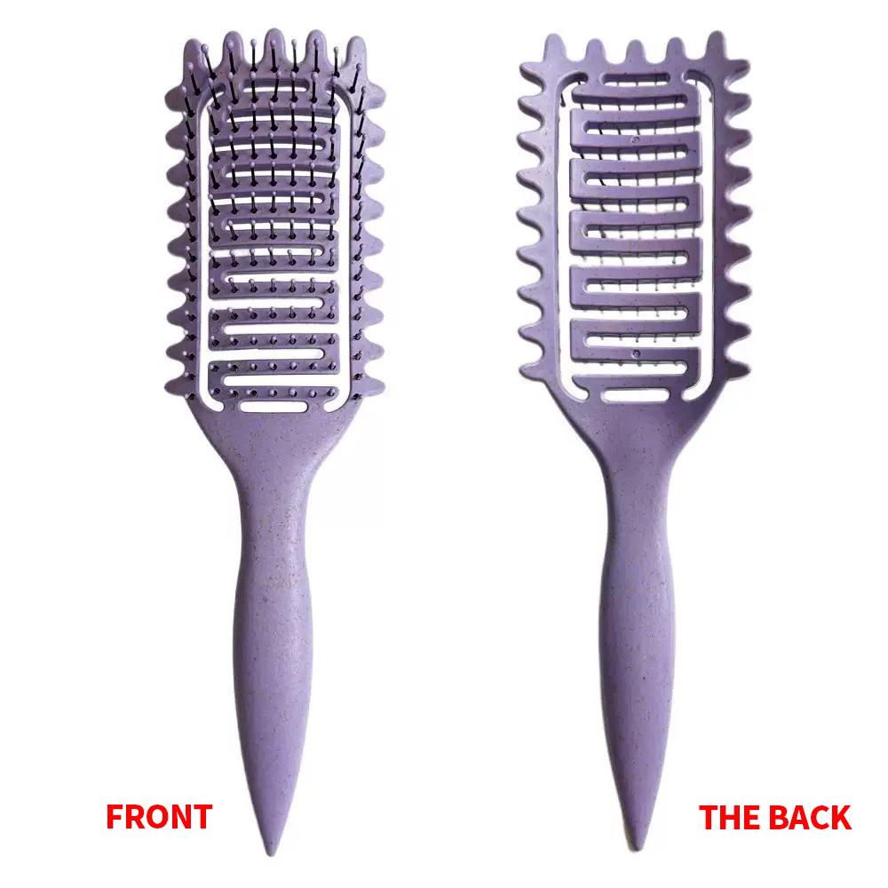 

1PC Hair Massage Comb Bristle Nylon Hairbrush Curly Detangle Hair Brush for Salon Hairdressing Tools фиолетовый