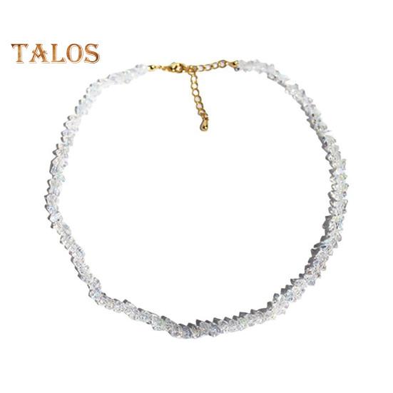 

Женское ожерелье, многогранное режущее искусственное хрустальное стекло, регулируемая удлиненная длина, ювелирные изделия на шею, женское колье-колье белый