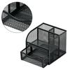 Space Saving Desk Organisers with Sliding Drawer Mesh Metal Pen for Office