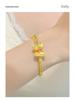 Gold-Plated Ruby Diamond Butterfly Bangle Bracelet - Women's Luxury Fashion Jewelry