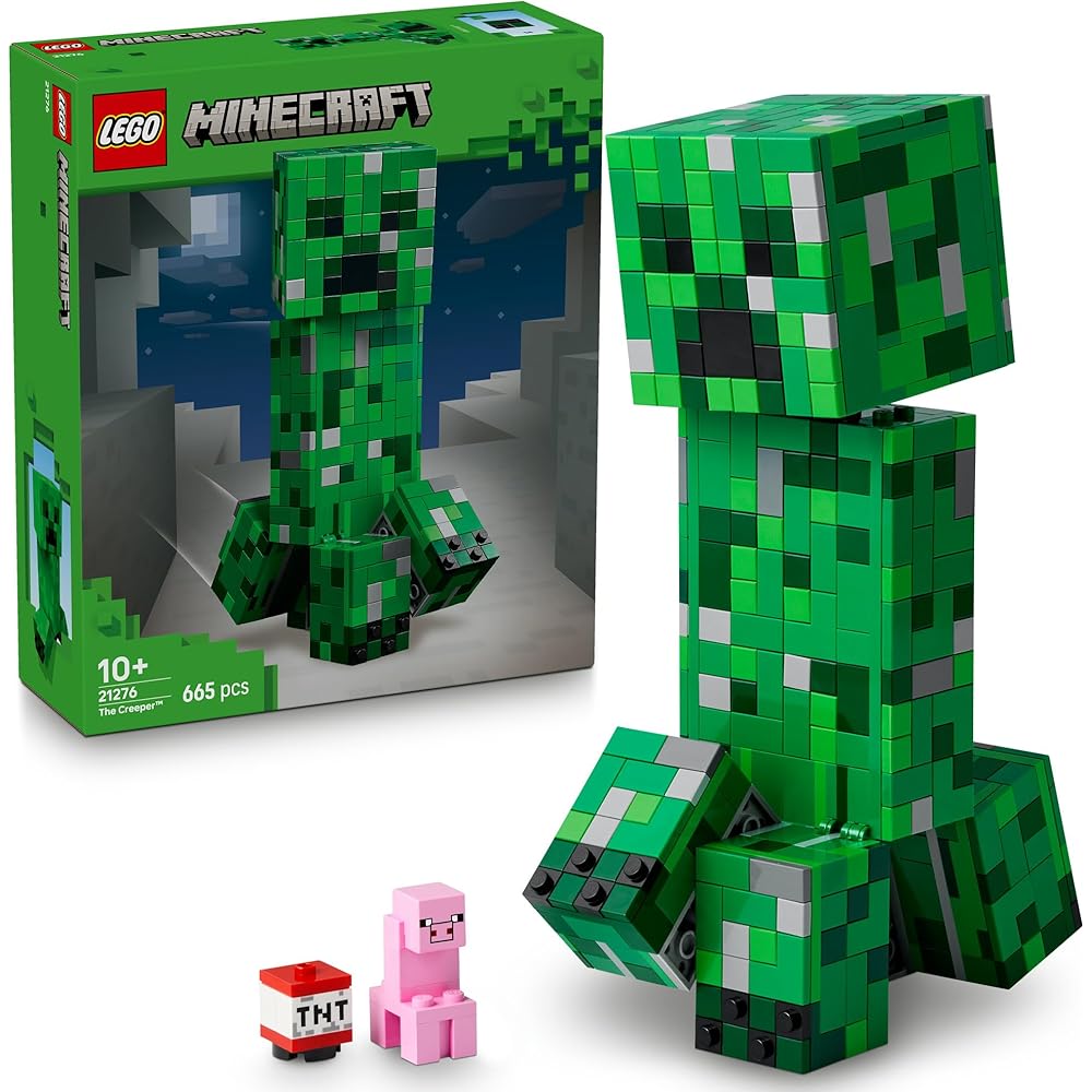 LEGO Minecraft Creeper Building Toy Set 21276 for Kids Ages 10-12, Fun Block Game for Boys and Girls