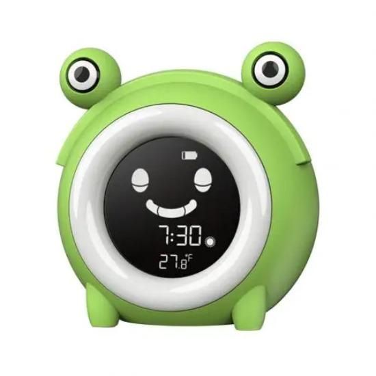 Cute frog Digital Alarm Clock Night Light Clocks Kids Children Sleeping Training LED Night Light Temperature Display Alarm Clock
