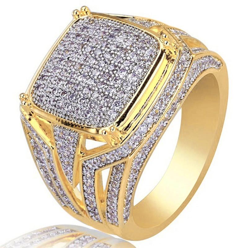 

Huitan Trendy Two-tone Bright Cubic Zirconia Ring for Women or Men Gorgeous Party Accessories Zircon for Unisex Delicate Gift 7