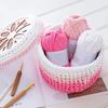 Handmade Natural Wood DIY Knitting Crochet Basket Cross Stitch Fixing Frame Crochet Supplies