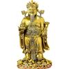 Aris & Juno Brass Standing God of Wealth Feng Shui Statue – Chinese Wealth & Good Luck Figurine for Entryway, Home Office Desk or Shelf Decor, Gift