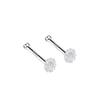 S999 Pure Silver Minimalist Women's Earrings – Small Bean Ear Bone Studs, Anti-Blocking Design for Commuting