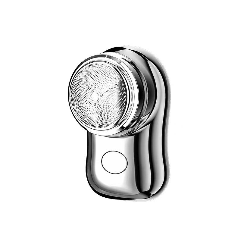 Rechargeable Men's Electric Shaver: Portable Beard Trimmer with Long-lasting Battery for Home, Travel, and Car Use.