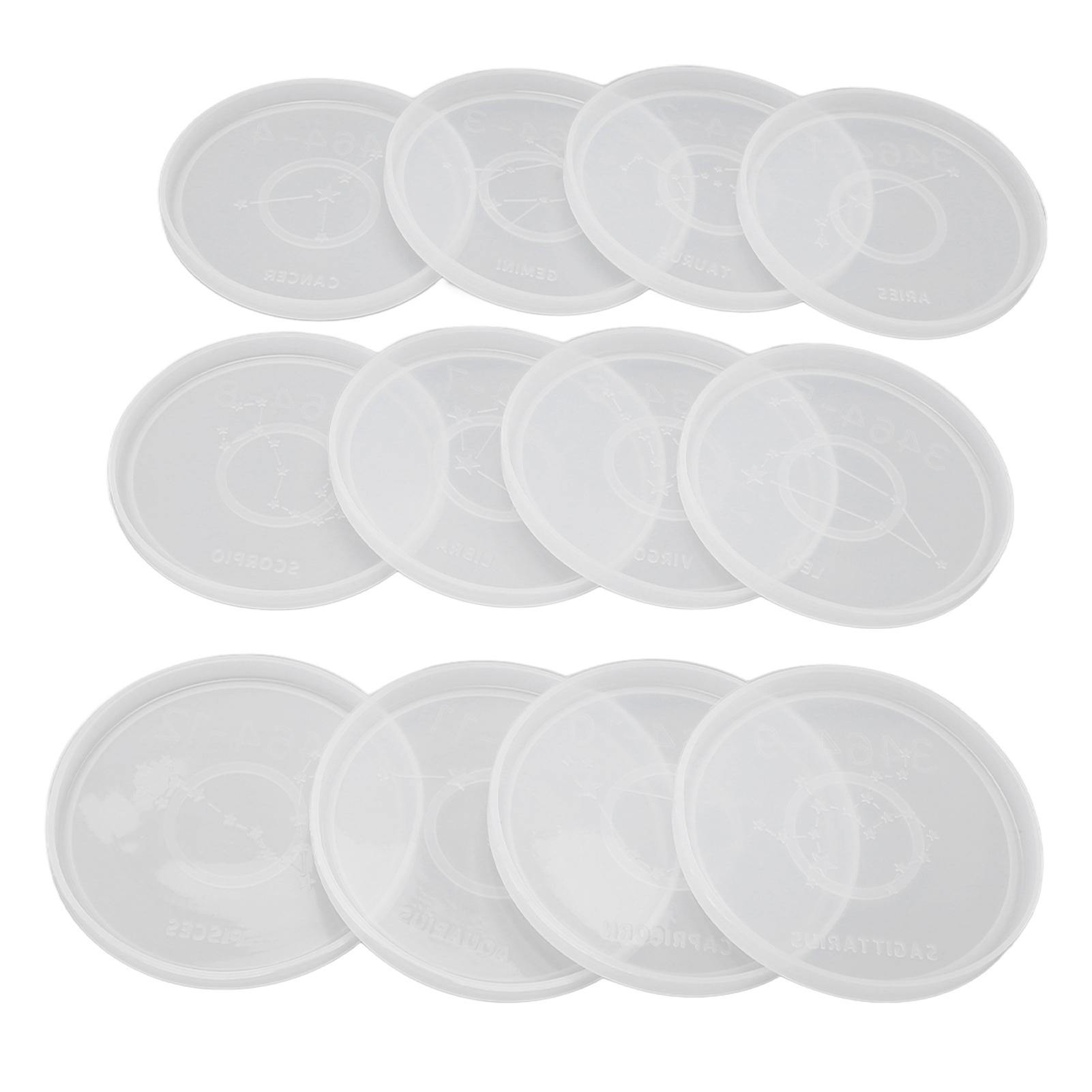 

12шт подставки под стакан формы DIY ручной работы Двенадцать созвездий силиконовые подставки форма легко извлекается