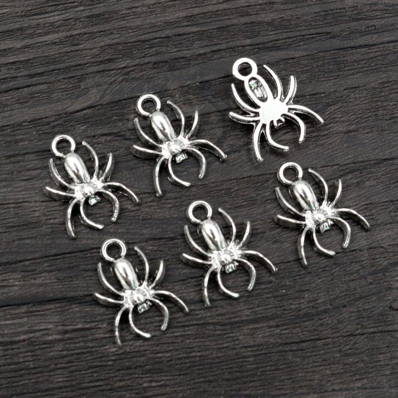 17x14mm 20pcs Black Bronze Gold Antique Silver Plated Spider Handmade Charms Pendant:DIY for bracelet necklace