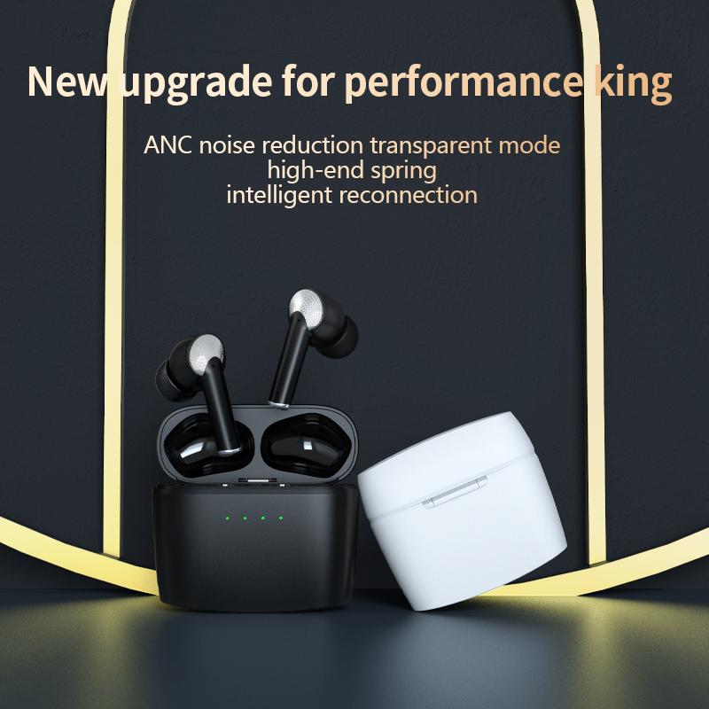 

J8 Bluetooth-compatible Headphones with Indicator Light Portable TWS Earbuds Noise Reduction Wireless Headset Black