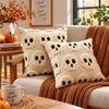 Skeletont Pillow Cover Soft Plush Cushion Case Warm Plush Throw Pillowcase  Halloween