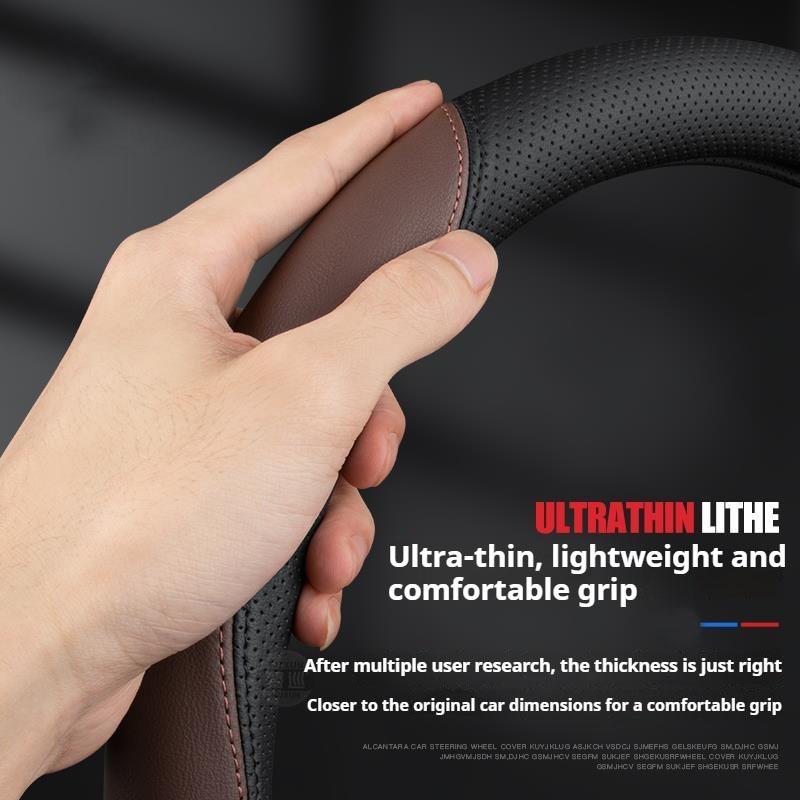 For Chevrolet Cruze Bolt Aveo Spark Onix capti Cavalier Carbon fiber Suede Microfiber Car Steering Wheel Cover Auto Accessories