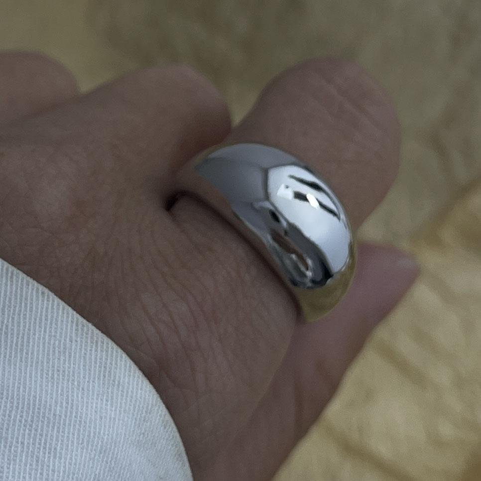 

925 Sterling Silver Rings for Women Men Couple Minimalist Handmade Shinning Ball Ring Party Jewelry Gift Prevent Allergy resizable