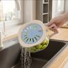 Foldable Fruit Basket with Lid Thickened Drain Basket 2 in 1 Collapsible Vegetable Strainer for Home Kitchen