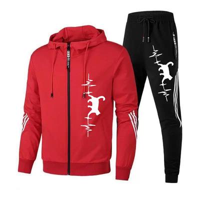 Damen Reißverschluss Sportanzug Damen Trainingsanzug Zweiteiliges Set Hoodies+Hosen Pullover Sweatshirts Damen Kleidung Sportanzug