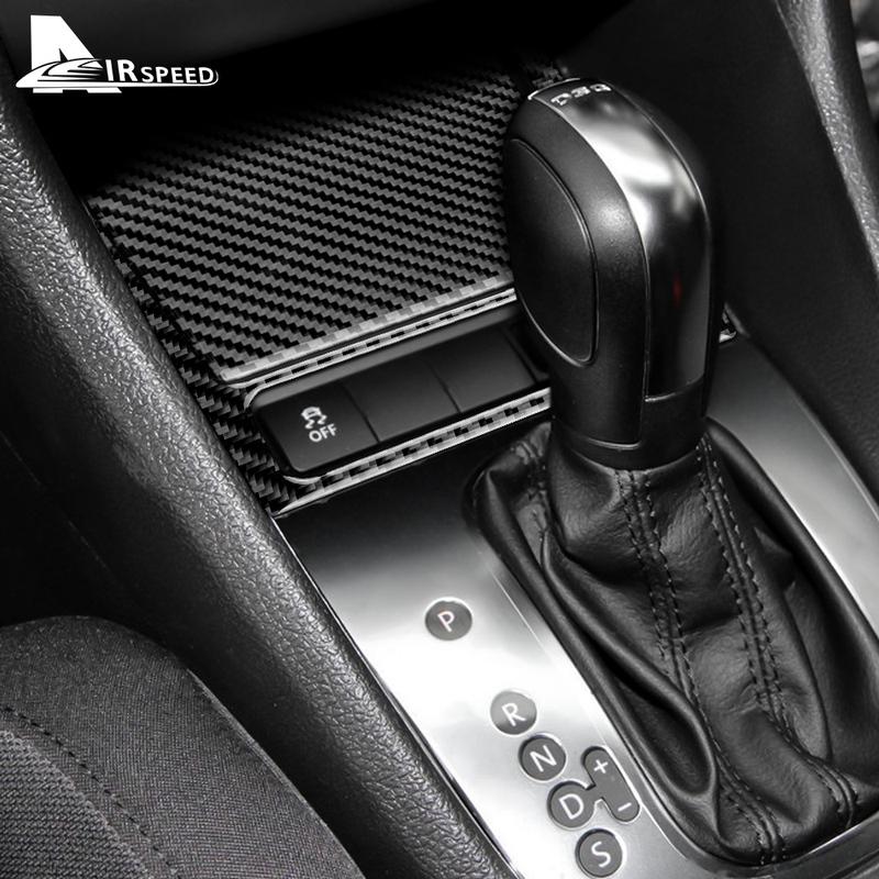 Real Soft Carbon Fiber Sticker for Volkswagen VW Golf 6 GTI R 2008 2009 2010 2011 2012 2013 Car Ashtray Panle Frame Accessories
