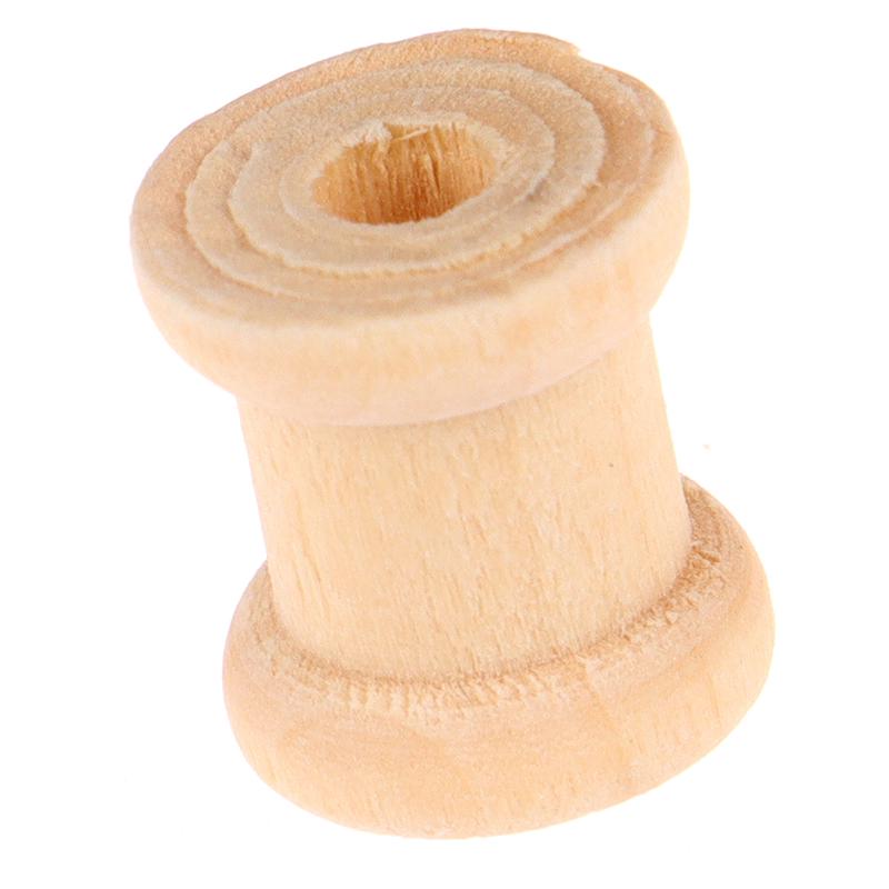 100Pcs Wooden Empty Thread Spools Wood Bobbins Reels Organizer Sewing Tools