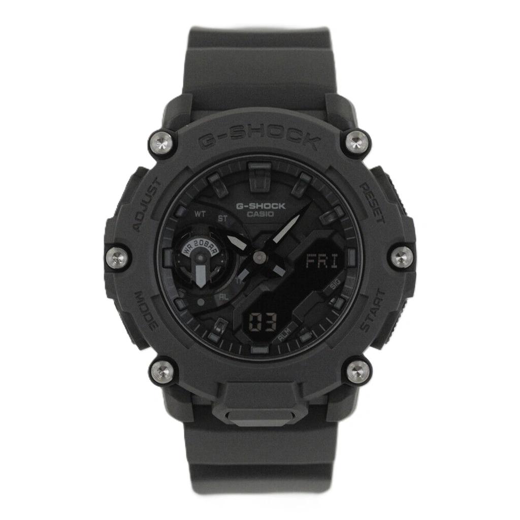 

Восстановленные часы Casio G-Shock Аналогово-цифровые Черный циферблат Кварцевые GA-2200BB-1A 200M Мужские часы чёрный