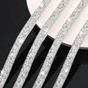 10Yards Resin Rhinestone Ribbons Self Adhesive Diamond Crystal Roll Glitter Belt Bling Party DIY Decorations 1CM Rhinestone